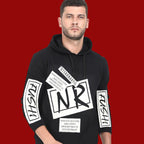 Cotton Blend Printed Full Sleeves Mens Hooded Neck T-Shirt