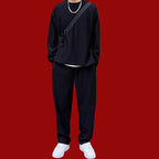 Men's Solid Round Neck Co-ord Set