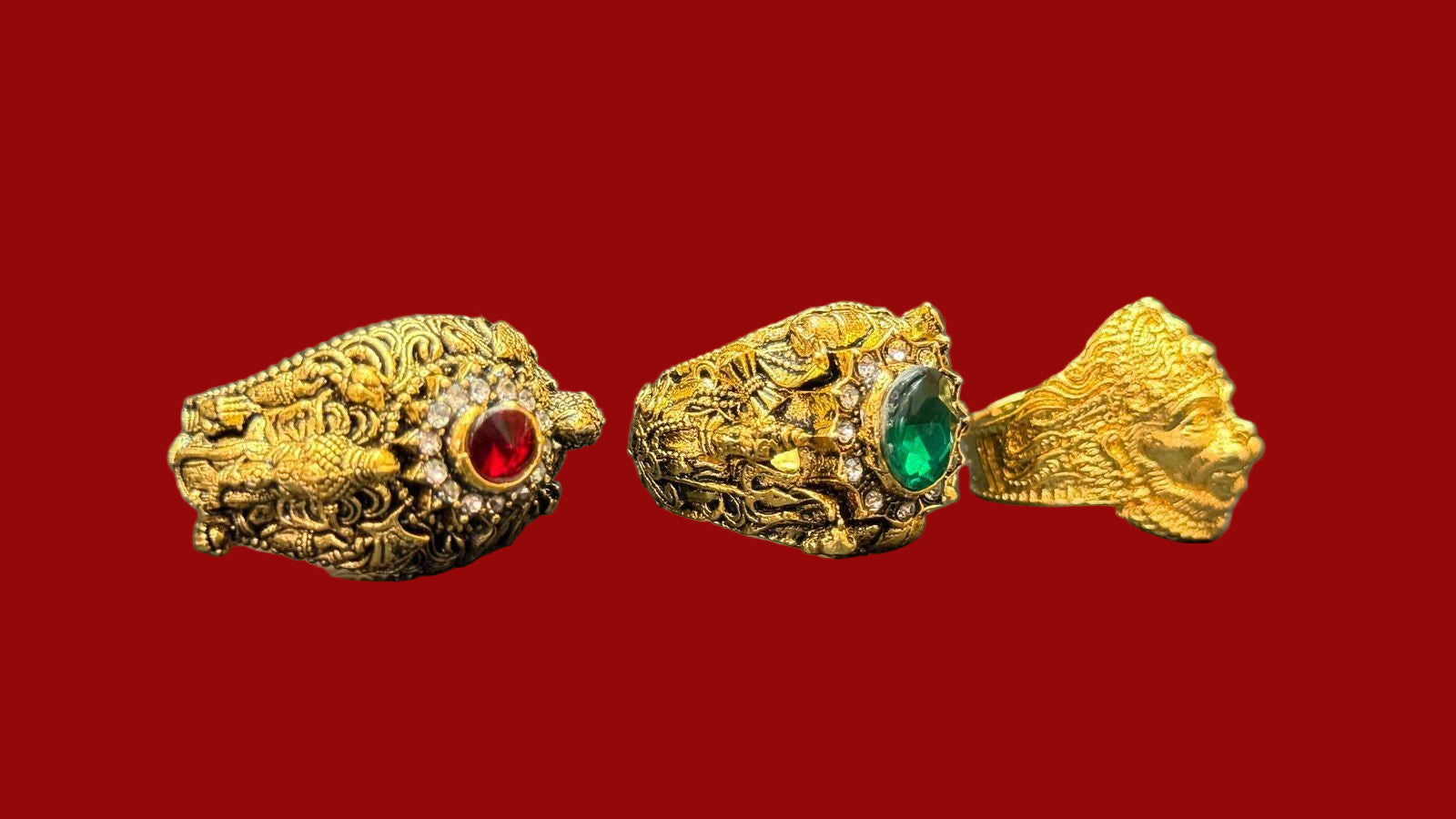 Religious Ring of Shivji Ganeshji & Hanumanji Combo of 3