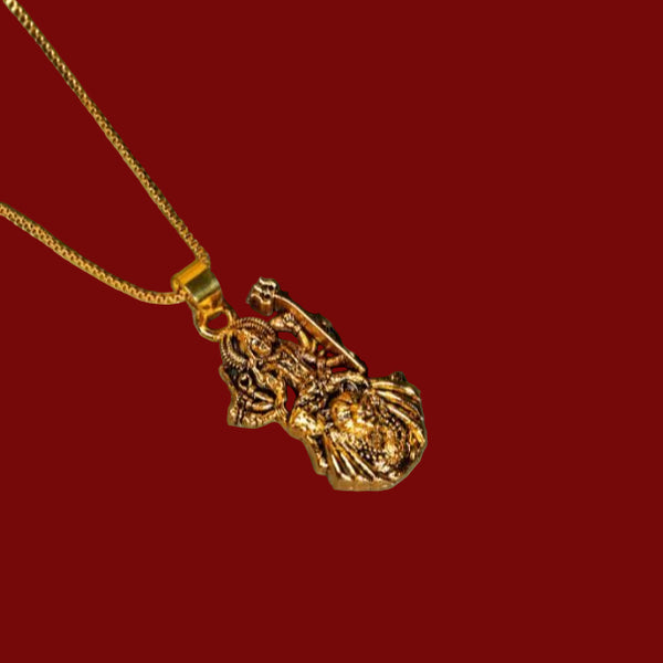 Gold Plated Ambe Mataji Pendant with Chain