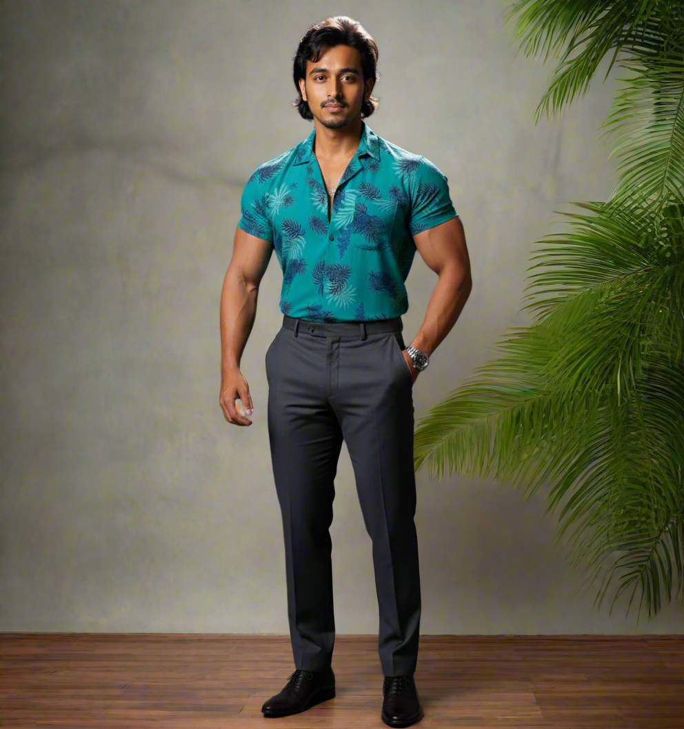 Azure Palm Classic Shirt