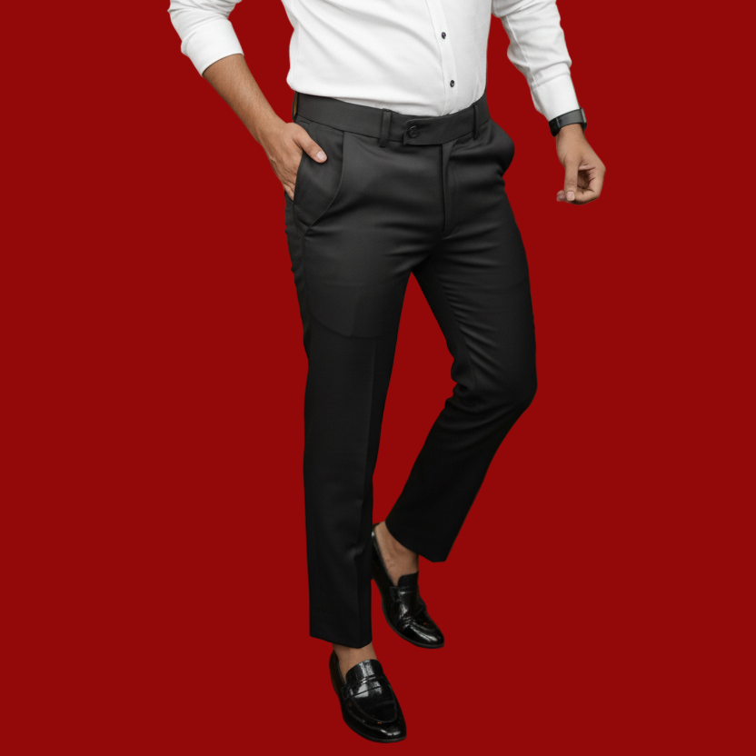 Midnight Elegance Slim-Fit Trouser