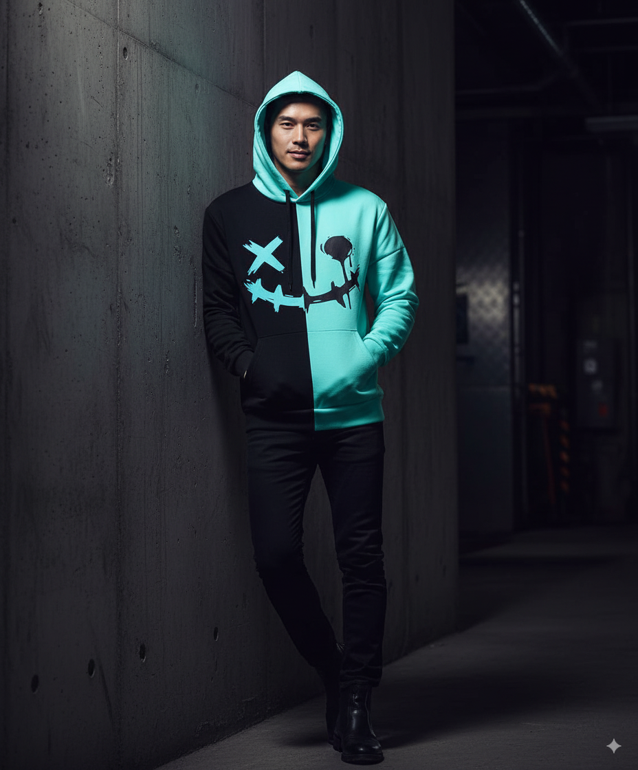 Cotton Printed Full Sleeves Mens Hoodie