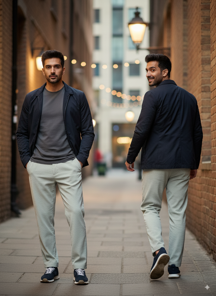 Combo of 2 Men's Caudray Fabric Stylish Pants
